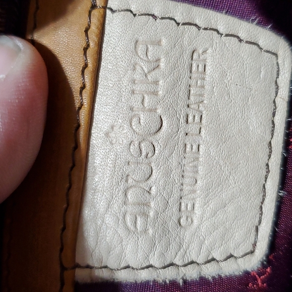 Anuschka Grey handpainted rose animal print safari hobo shoulder bag nwot - Picture 13 of 16